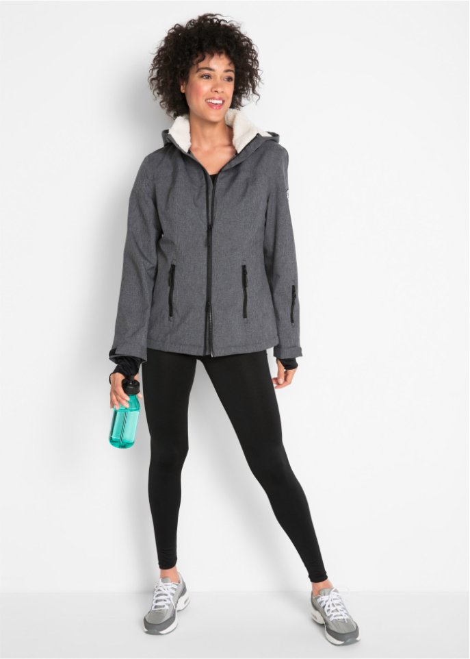Outdoor-Funktions-Jacke mit Teddyfleece