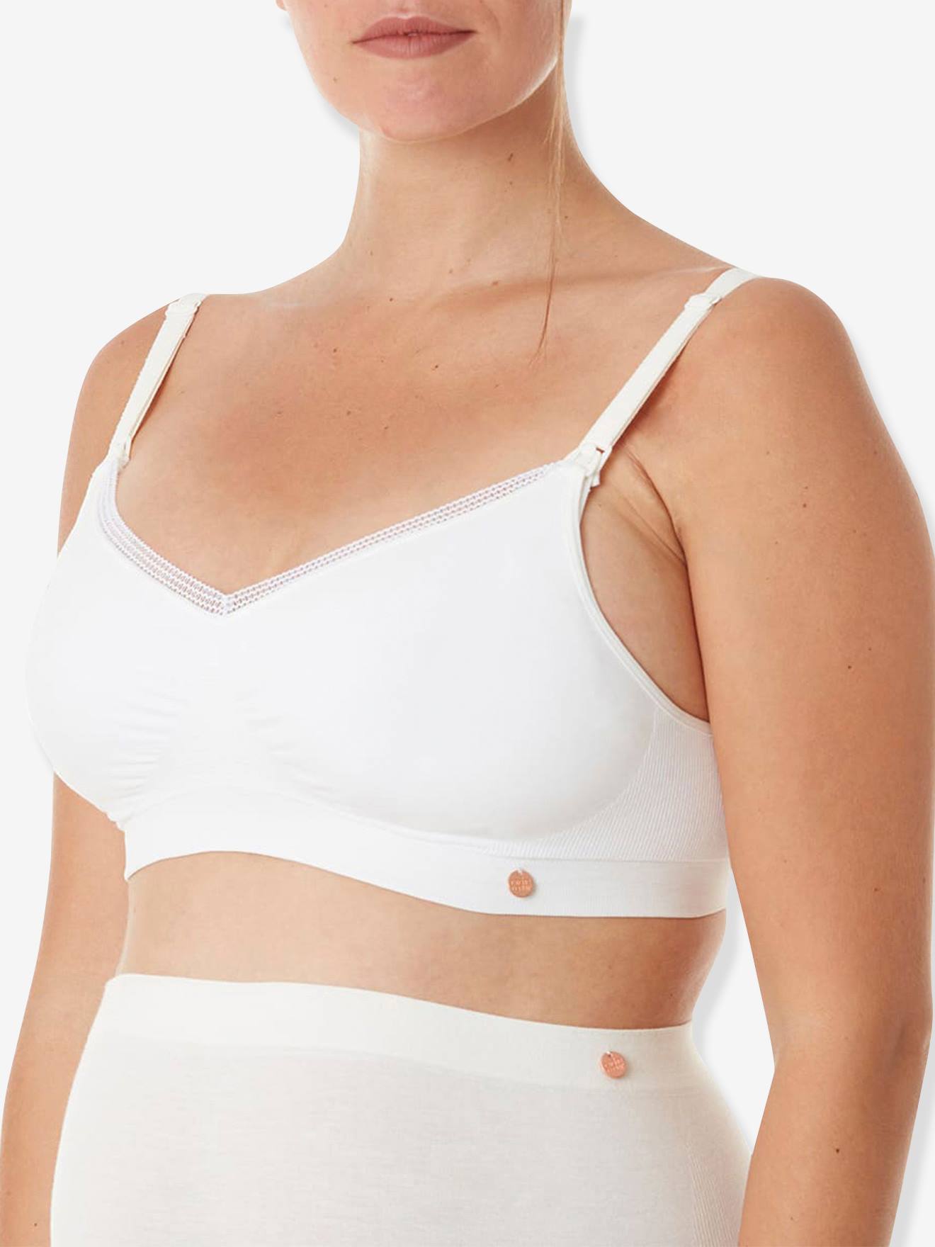 Brassière de grossesse et d’allaitement sans coutures Organic CACHE COEUR rose
