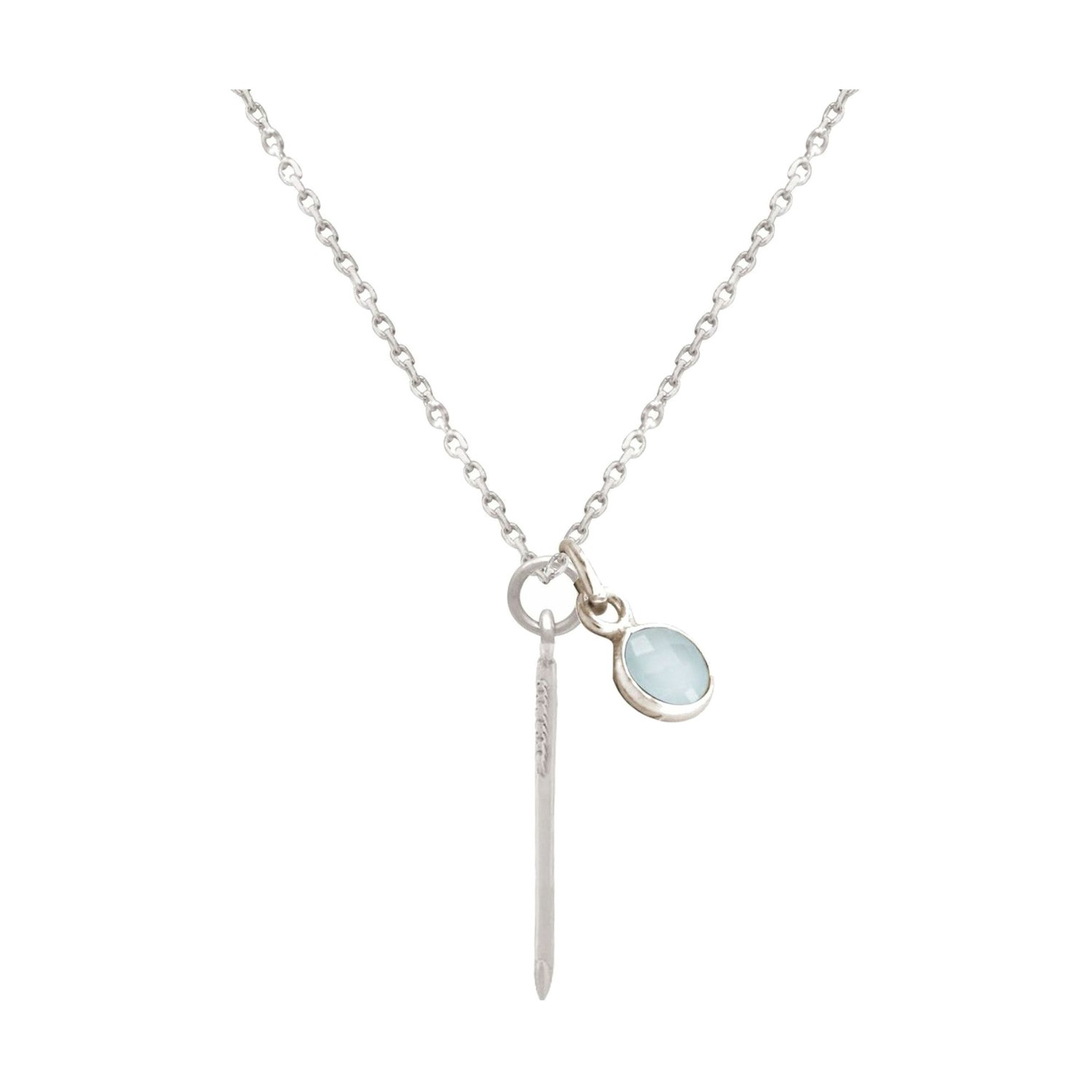 Kette mit Anhänger 'Pfeil Chalcedon'