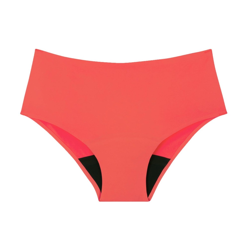 smoon lingerie Ados - Shorty menstruel sans couture Flux moyen - CORAIL POP