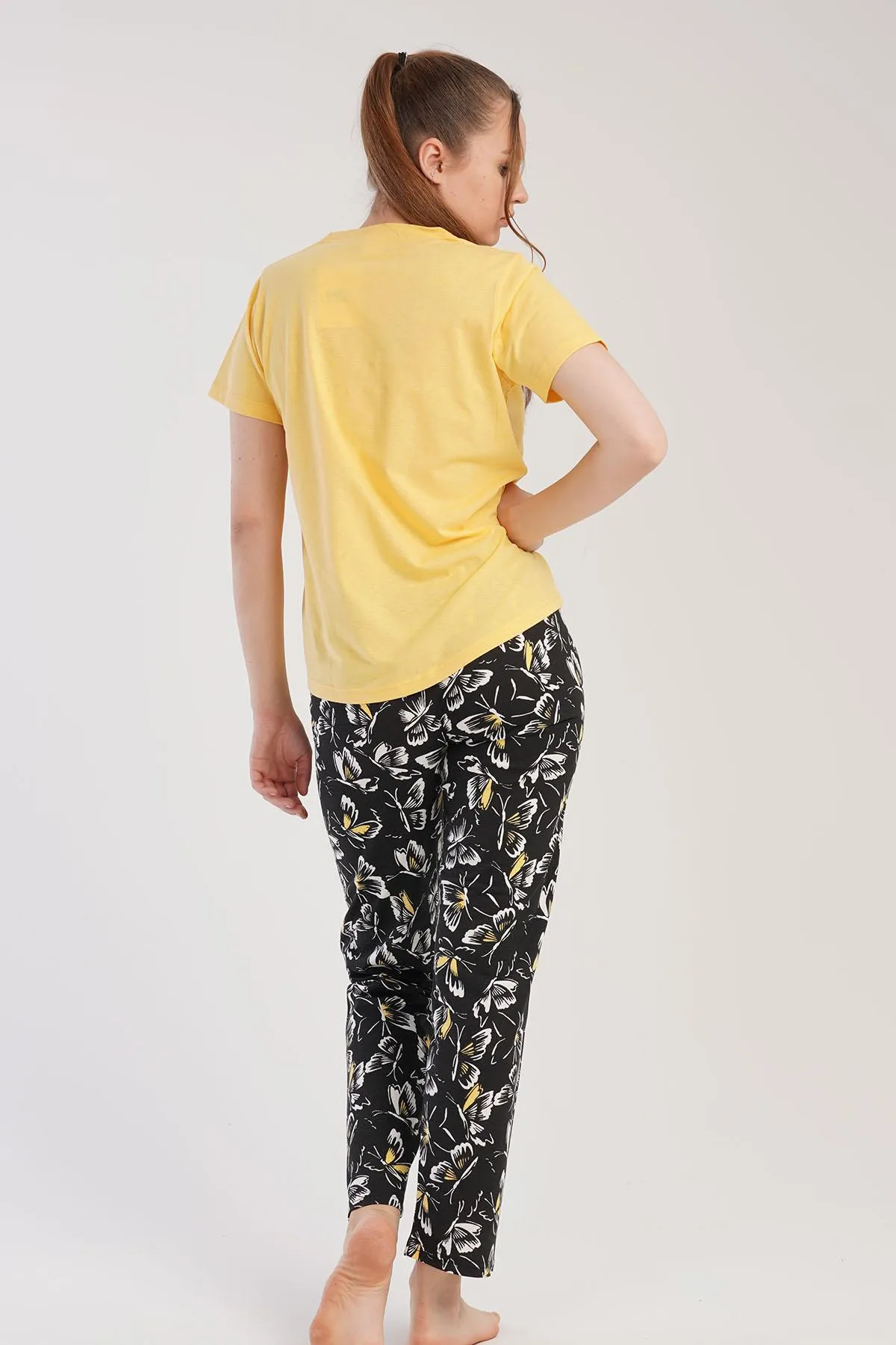 C&City  Kurzarm-Pyjama-Set Gelb-441030