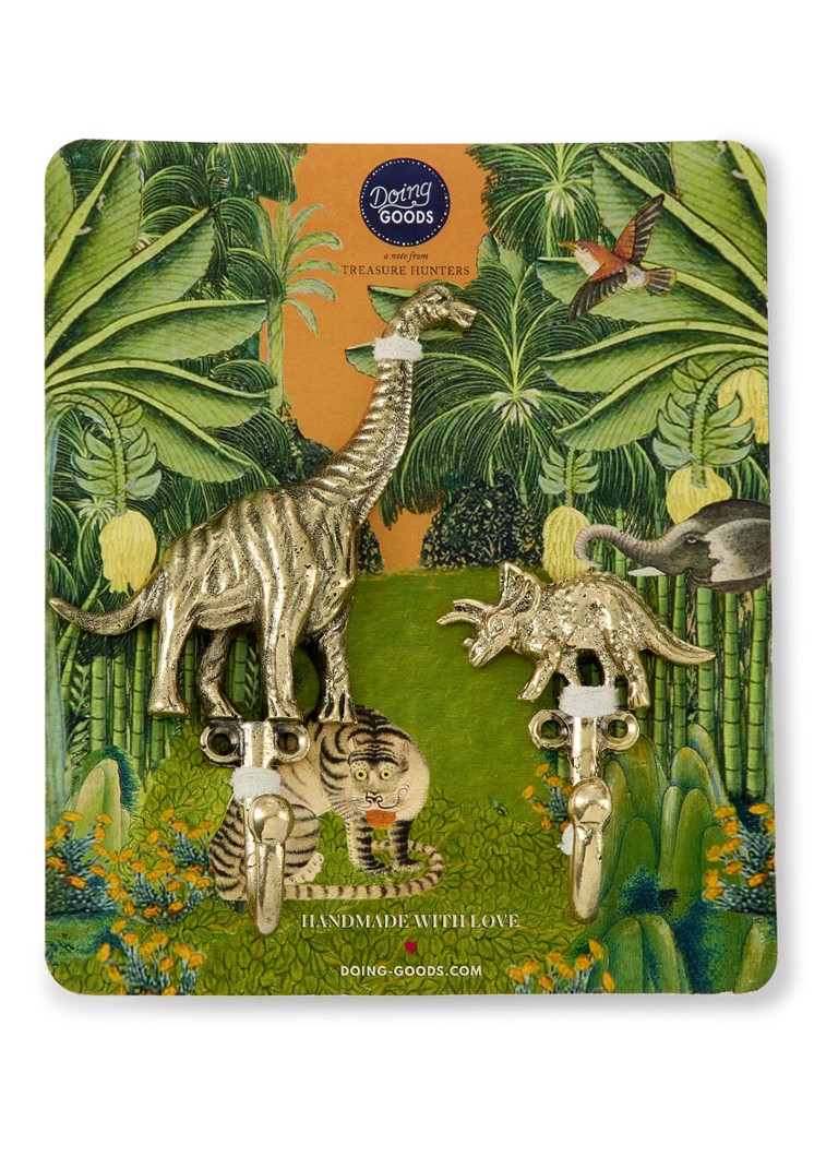 Doing Goods Dean set od 2 zidne kuke s dinosaurima