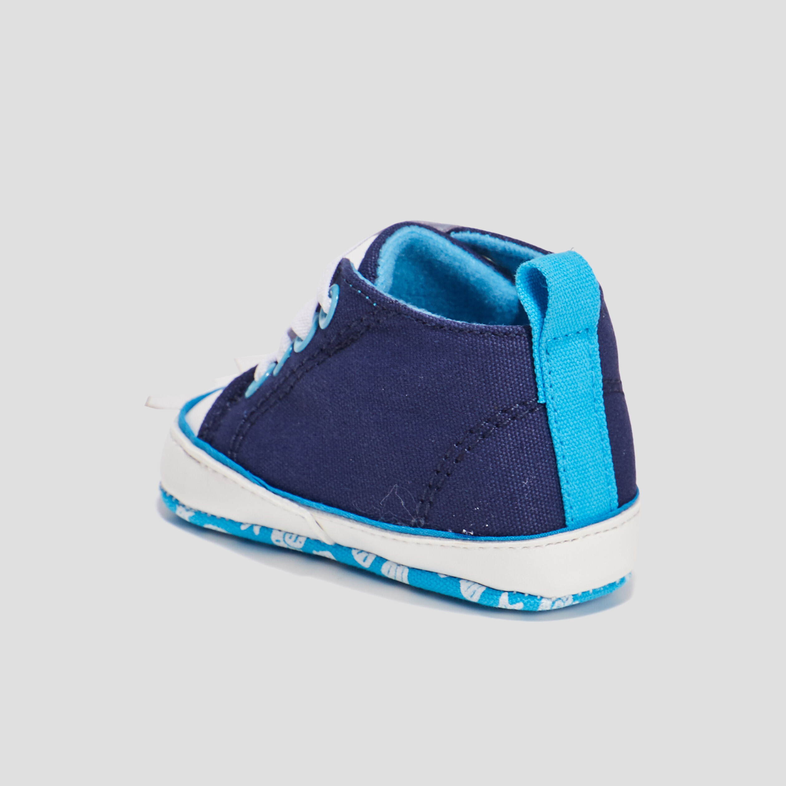 Tennis à lacets La Petite Sirène bleu marine bébé garçon | La Halle