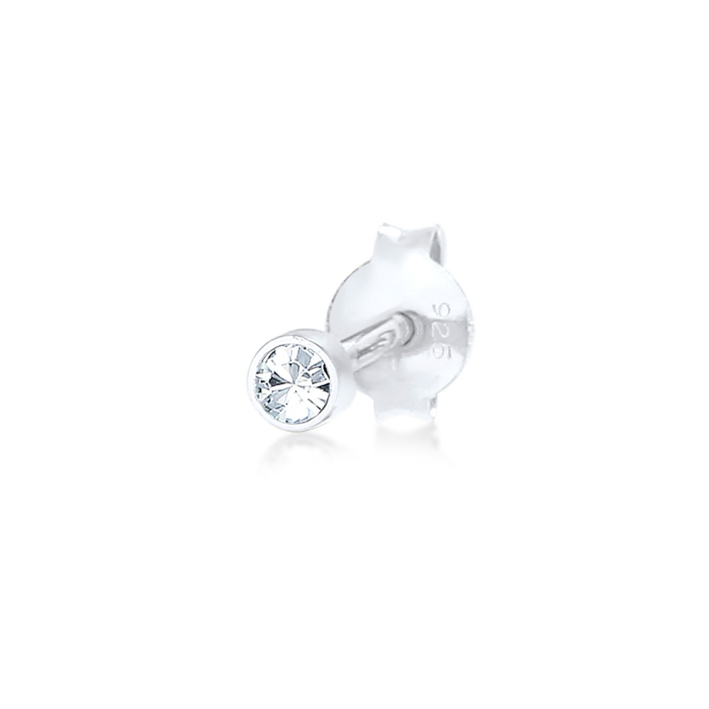 Elli Elli Boucles d'Oreilles Femmes clous d'oreilles Basique Rond pièce unique avec cr Bijoux
