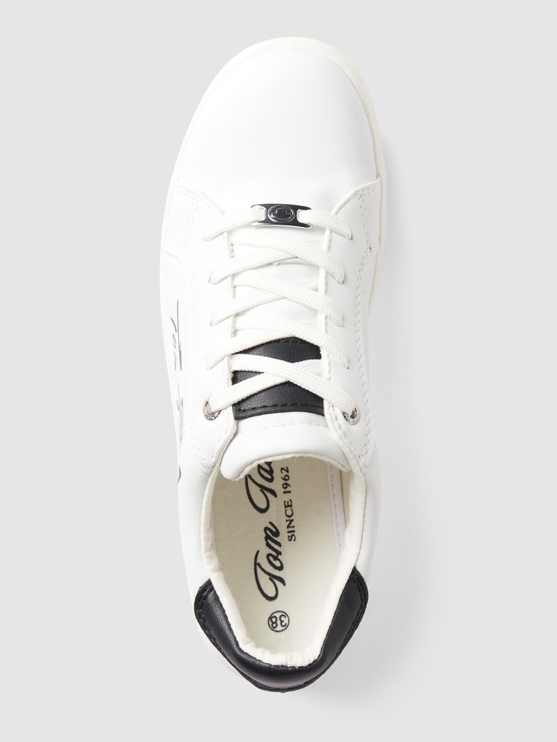 Sneaker mit Motiv-Print in weiß