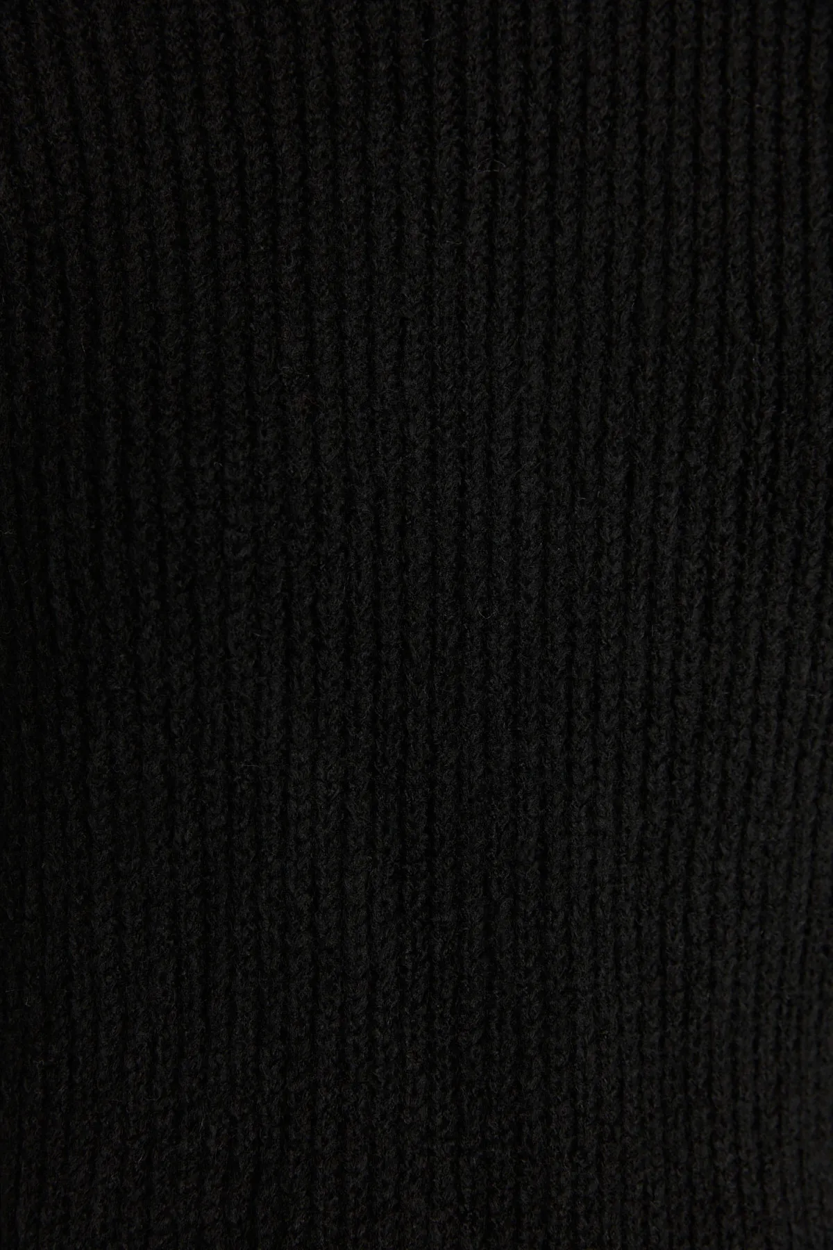 Trendyol Collection  Schwarzer, weich strukturierter Basic-Strickpullover mit weiter Passform TWOAW20FV0142