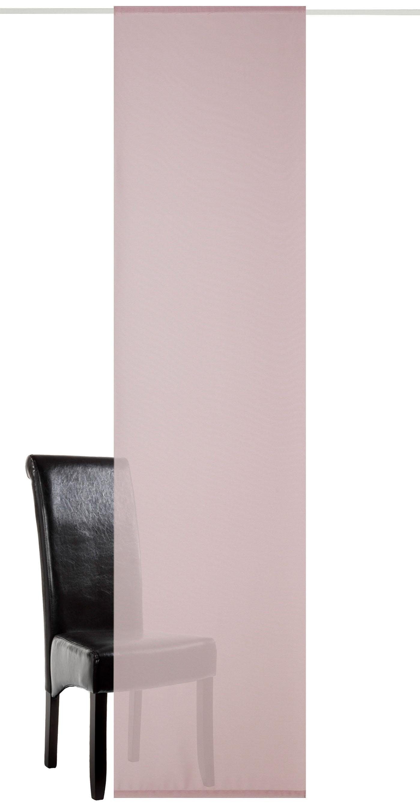 Schiebegardine Saros, Neutex for you!, Klettband (1 St), halbtransparent, HxB: 245x60, inkl. Befestigungszubehör