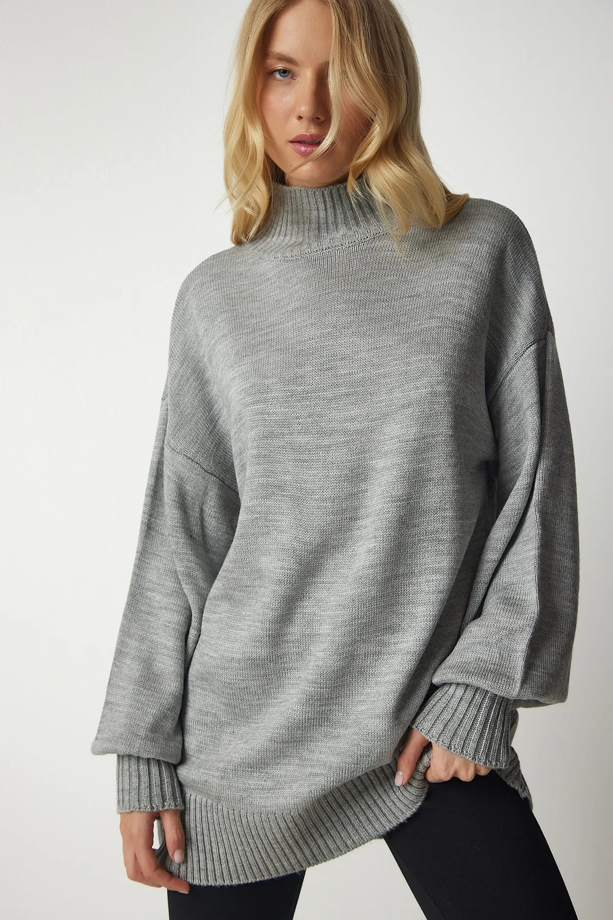 Happiness İstanbul  Pullover - Grau - Oversized