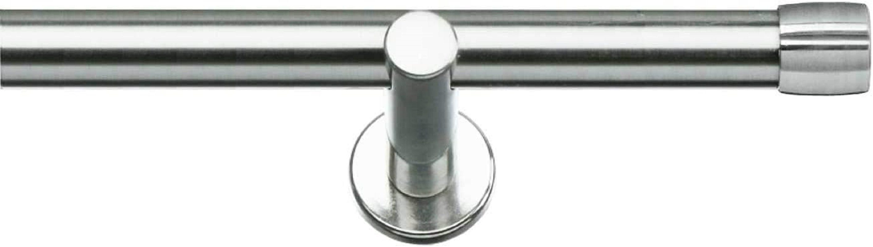 Gardinenstange Dekobase, Dekobase, 1 Lauf-läufig, Wand-Montage, verschraubt, Komplett-Set mit Befestigungsmaterial ab 200cm Mittig geteilt