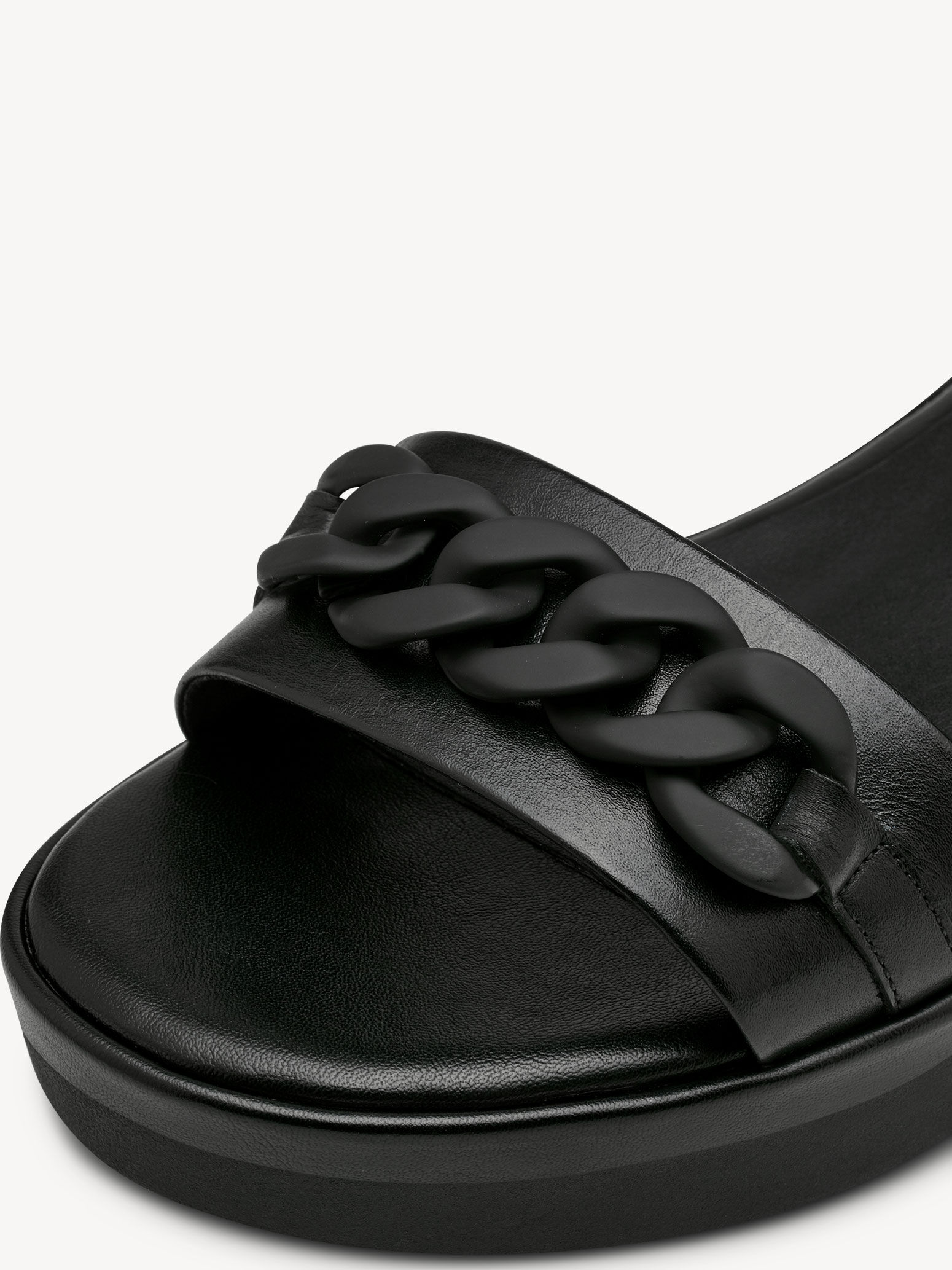 Sandale en cuir - noir