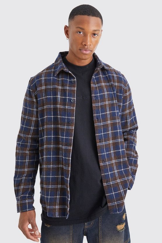 Long Sleeve Check Overshirt