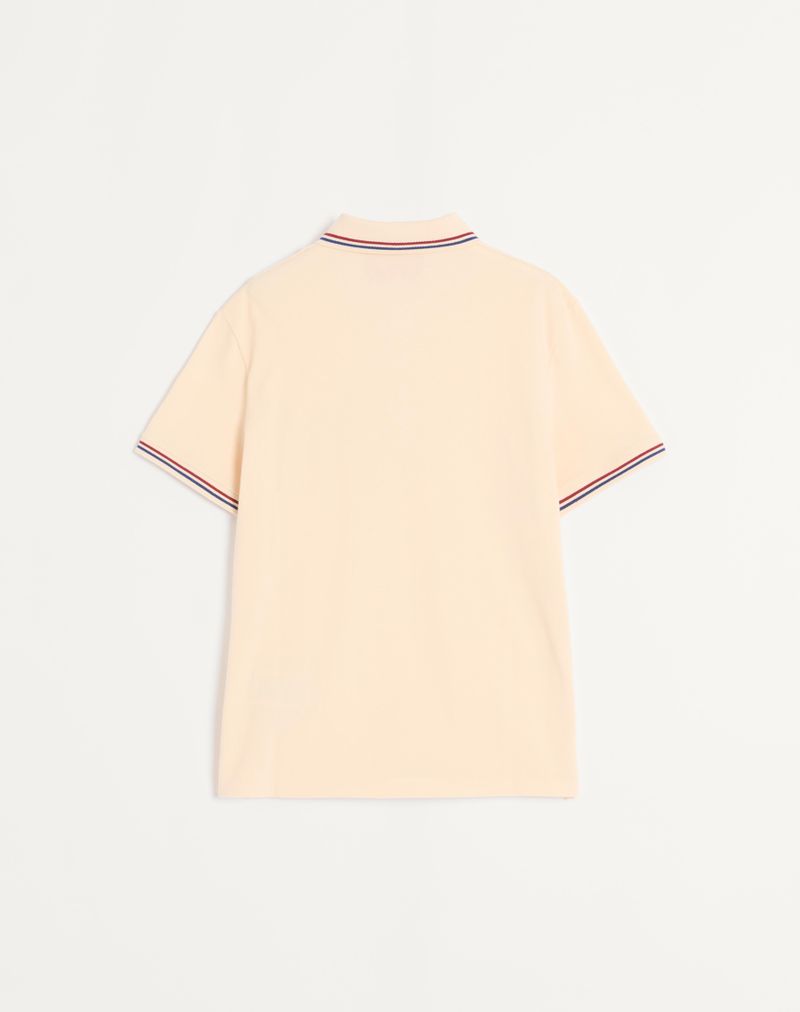 Polo shirt van katoenen piqué met V-logo patch