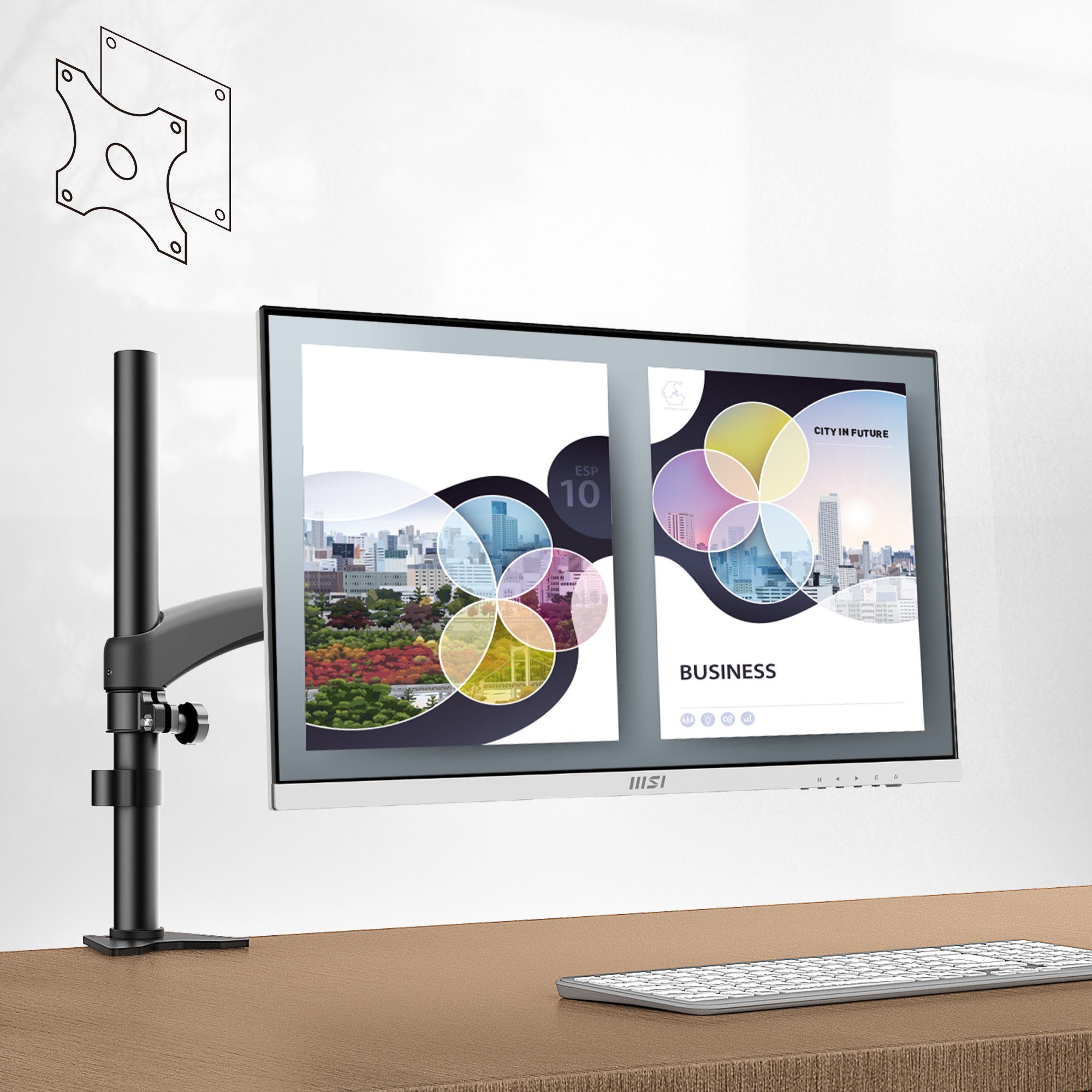 MSI Modern MD2412PW LED-Monitor (60 cm/24 