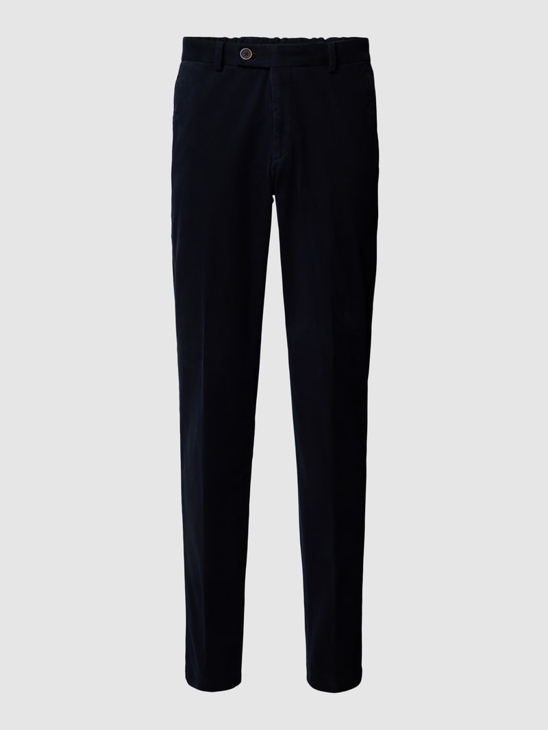 Hose mit Eingrifftaschen Modell 'Trento' in marineblau