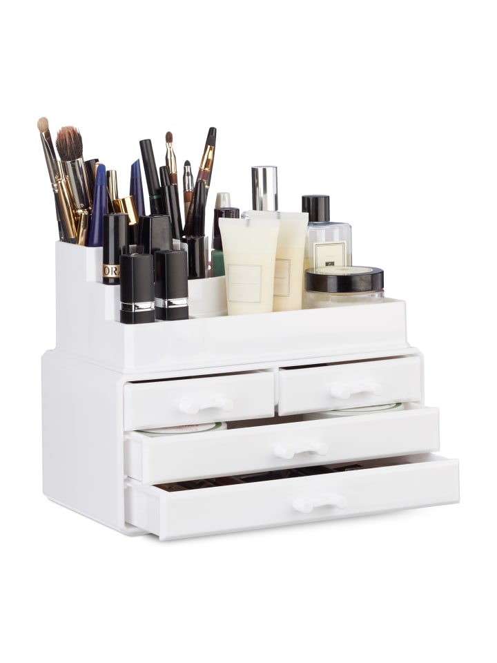 relaxdays Makeup Organizer in Weiß günstig kaufen onesize