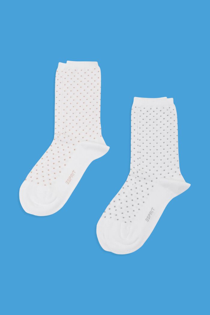 2er-Set Socken mit Polka Dots, Bio-Baumwolle