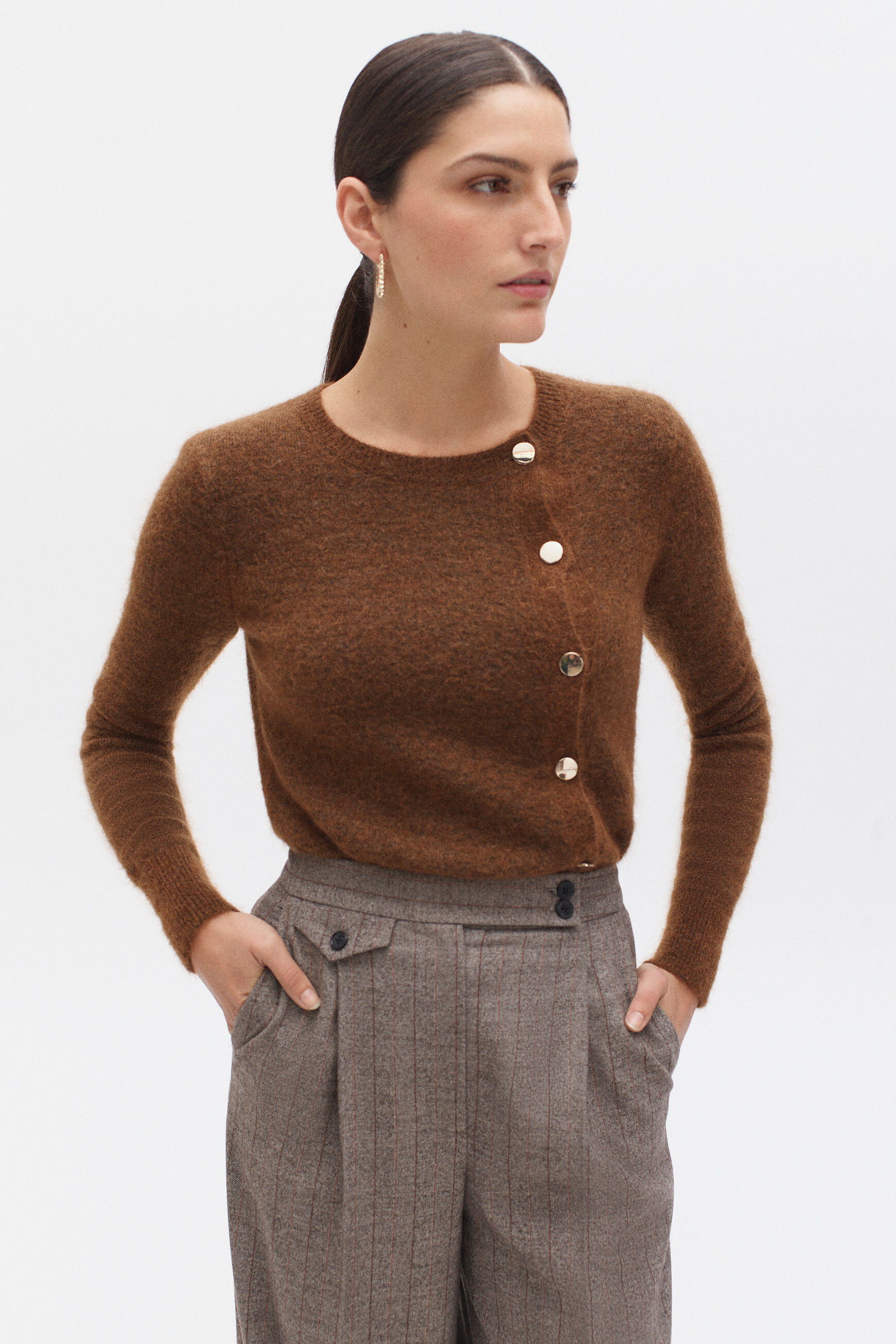 gilet constantin taupe femme