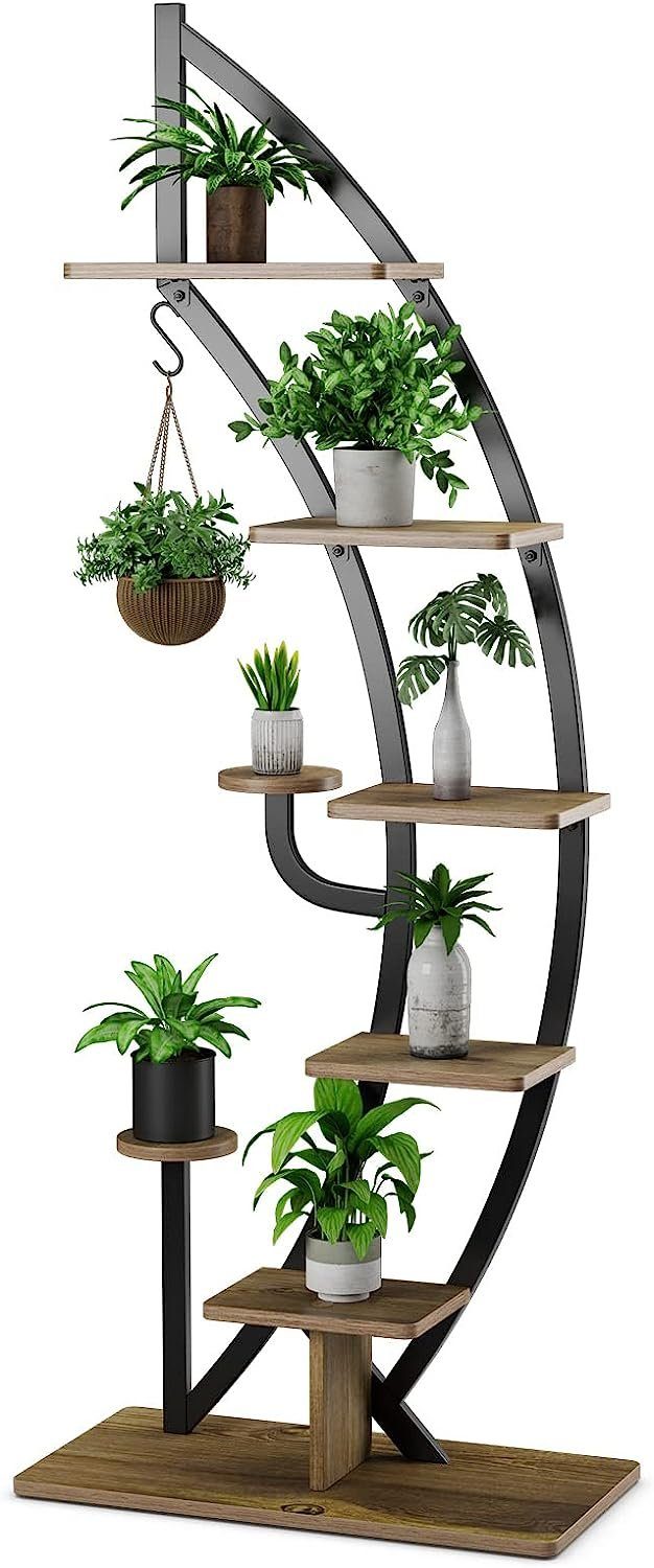 KOMFOTTEU Blumenständer Pflanzenständer (1 St), mit Haken