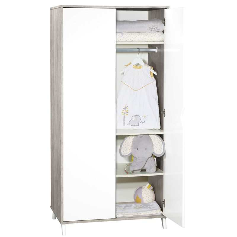 Armoire 2 portes Scandi gris