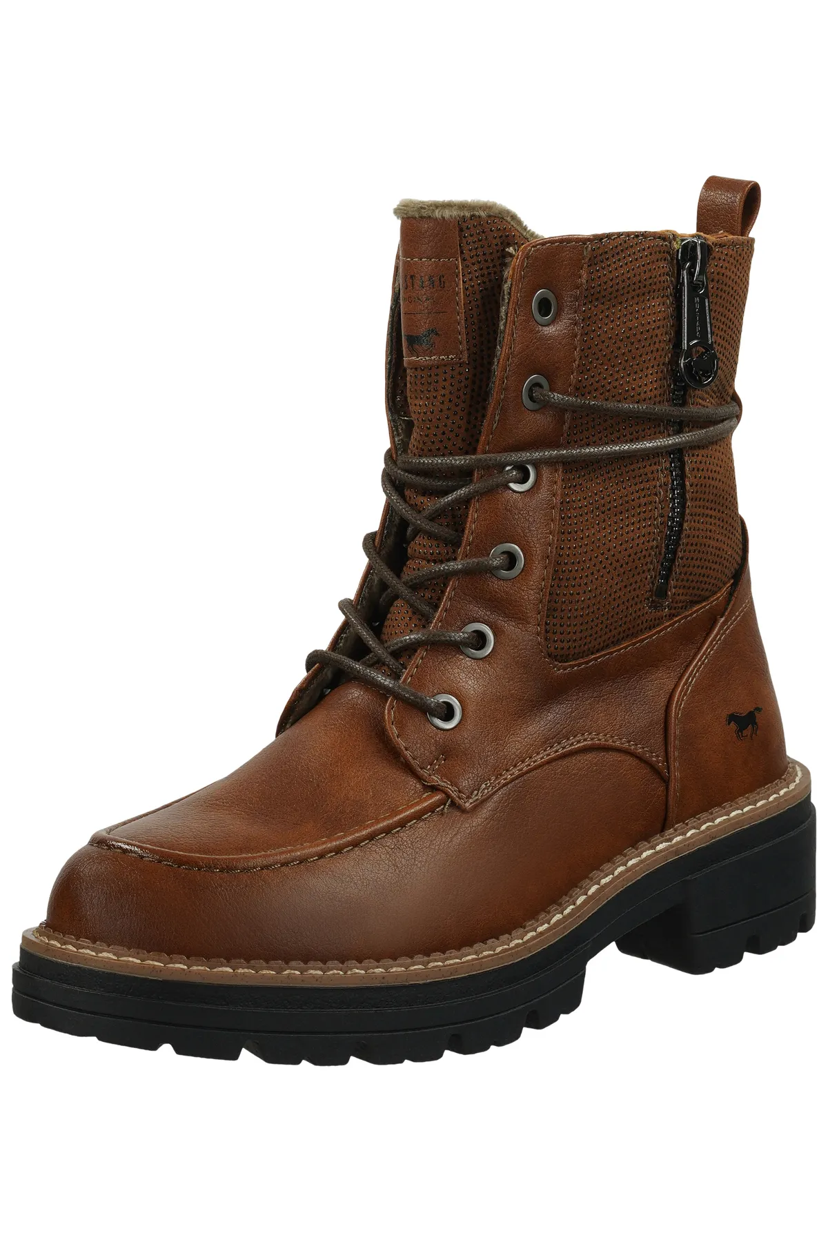 Mustang  Stiefelette - Braun - Blockabsatz