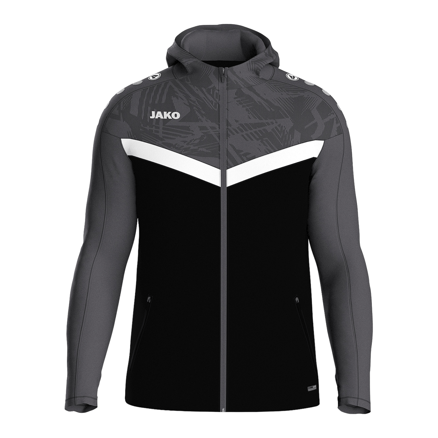 JAKO Iconic Kapuzenjacke Kids Schwarz F801