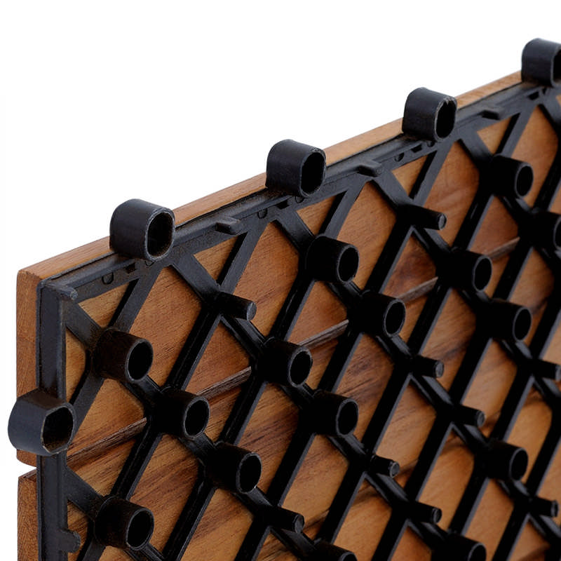 DEUBA Casaria Holzfliese Mosaik - ca. 30 x 30cm, Akazien braun