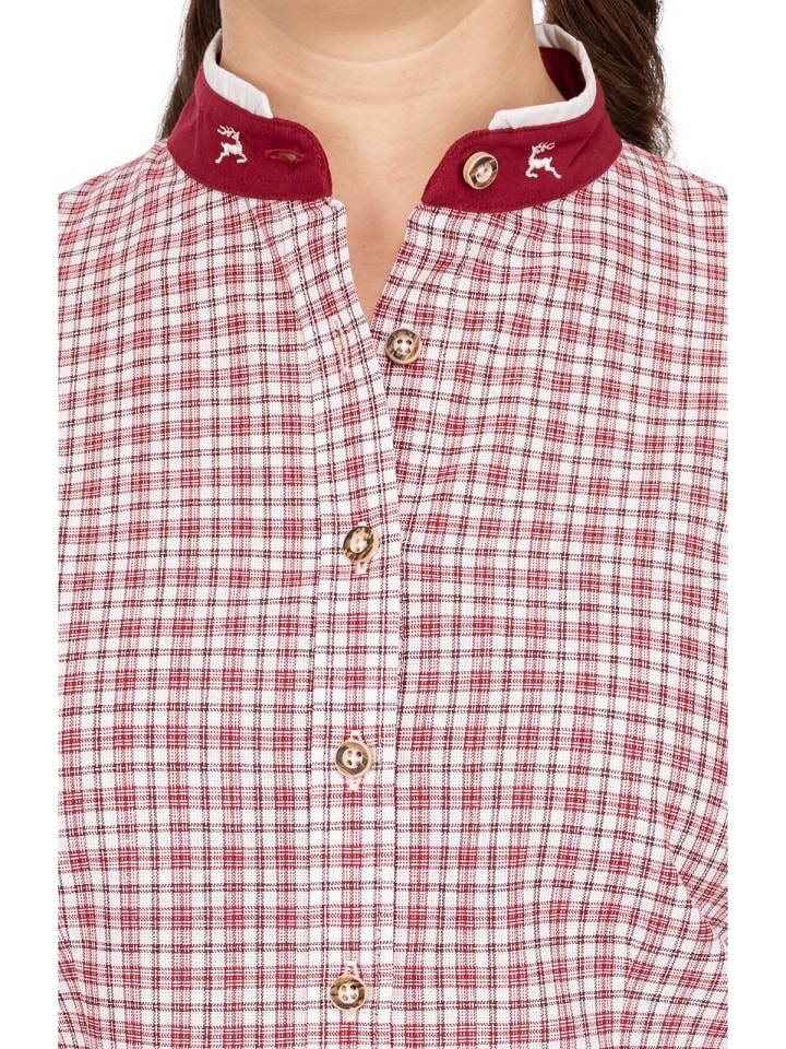 Gipfelstürmer Trachtenbluse 451000-4237 in rot günstig kaufen