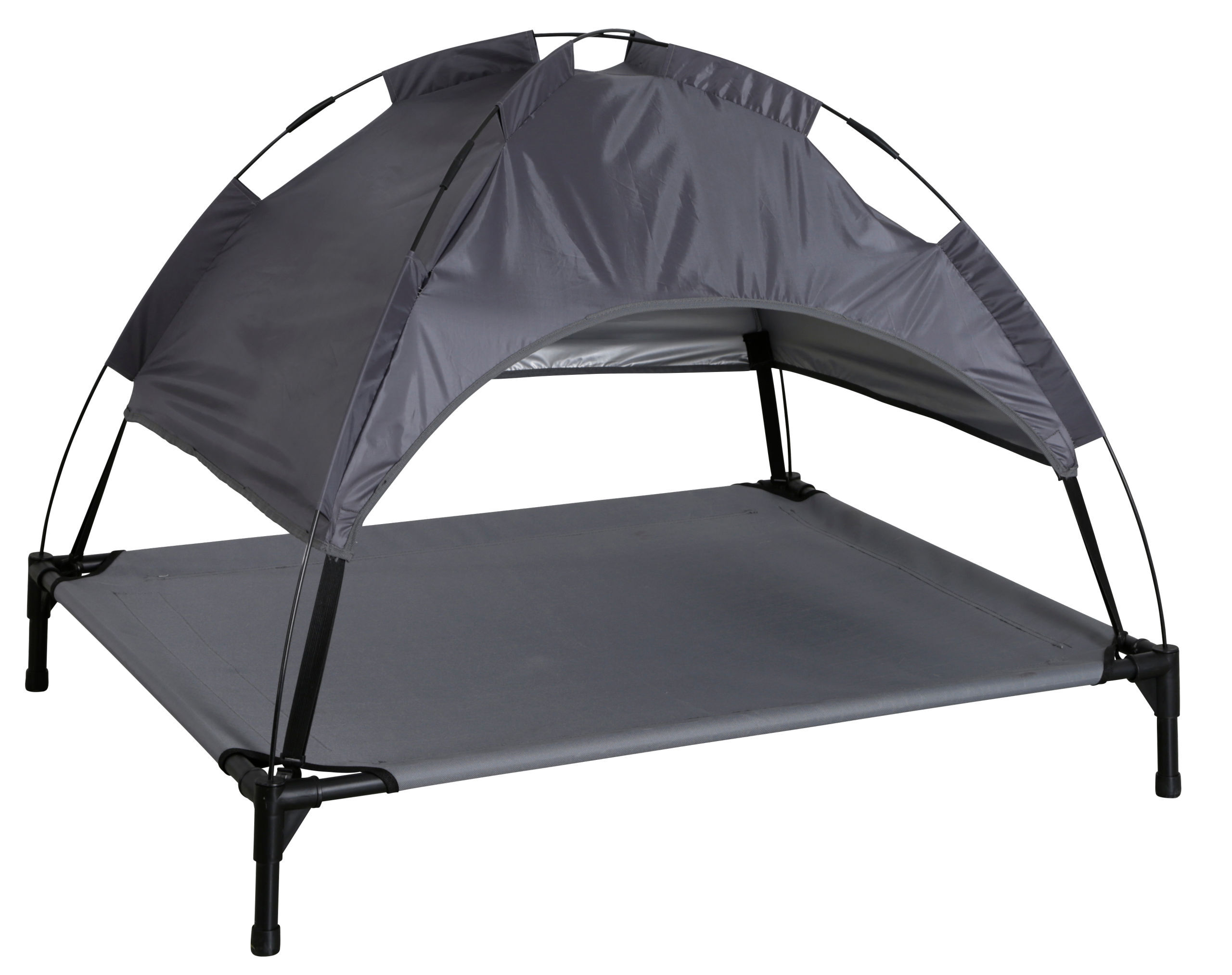 Kerbl Hundebetten Kerbl Pet Hundeliege Vacation Top mit Sonnendach, Grau, 105x86x75 cm