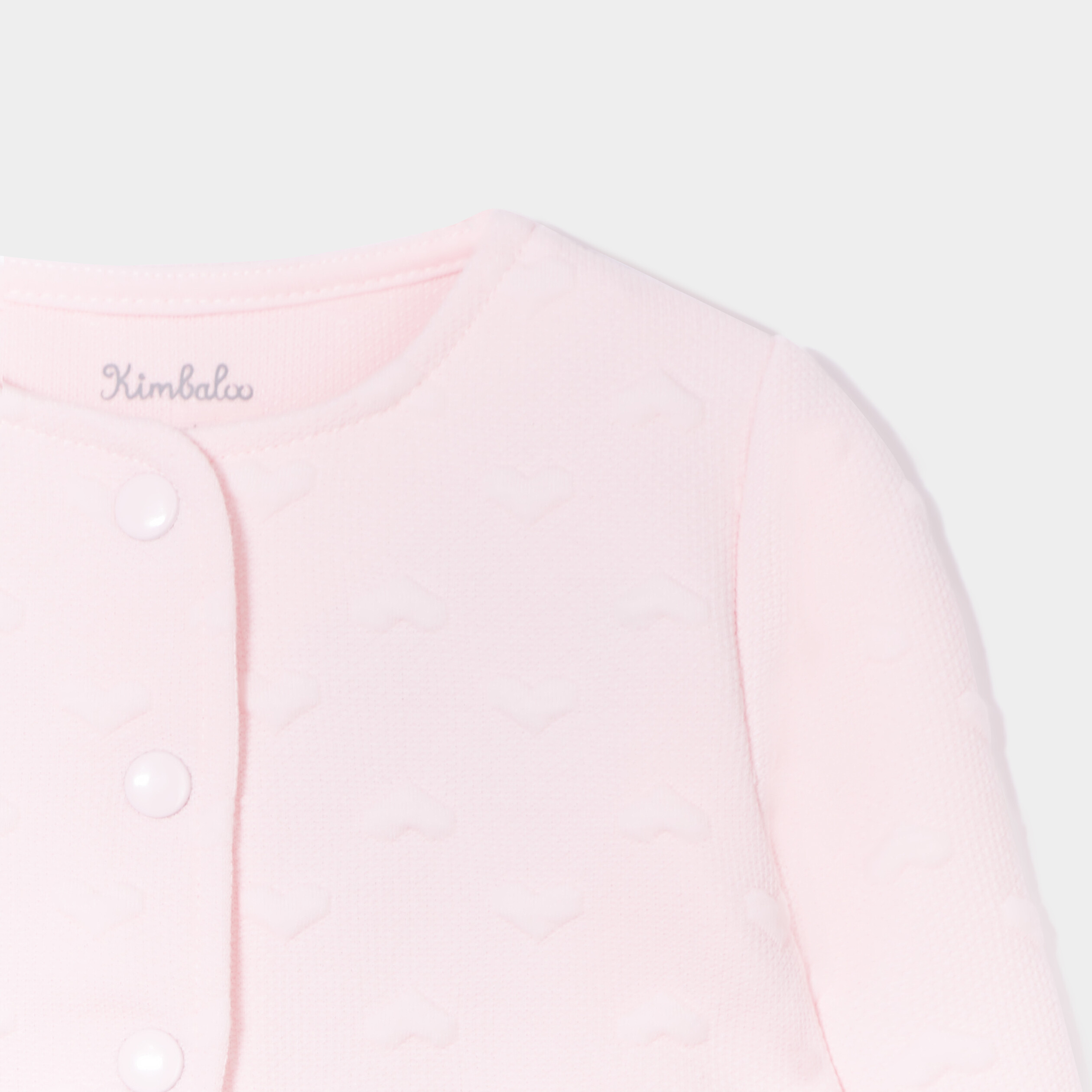 Gilet droit boutonné Kimbaloo rose clair bébé fille | La Halle