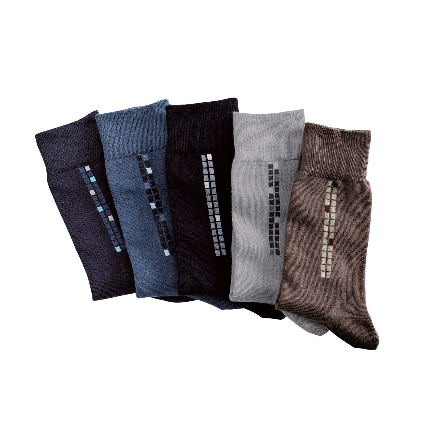 Mi-chaussettes motif carreaux