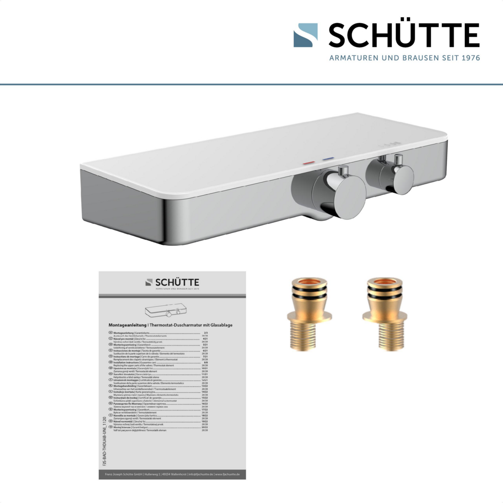 Schütte Thermostat Duscharmatur OCEAN Chrom/Weiß