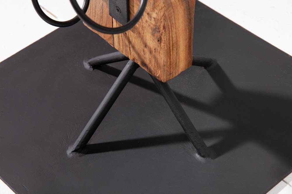 riess-ambiente Weinregal BARRACUDA 140cm natur / schwarz, 1-tlg., Wohnzimmer · Massivholz · Metall · für 8 Flaschen · Industrial