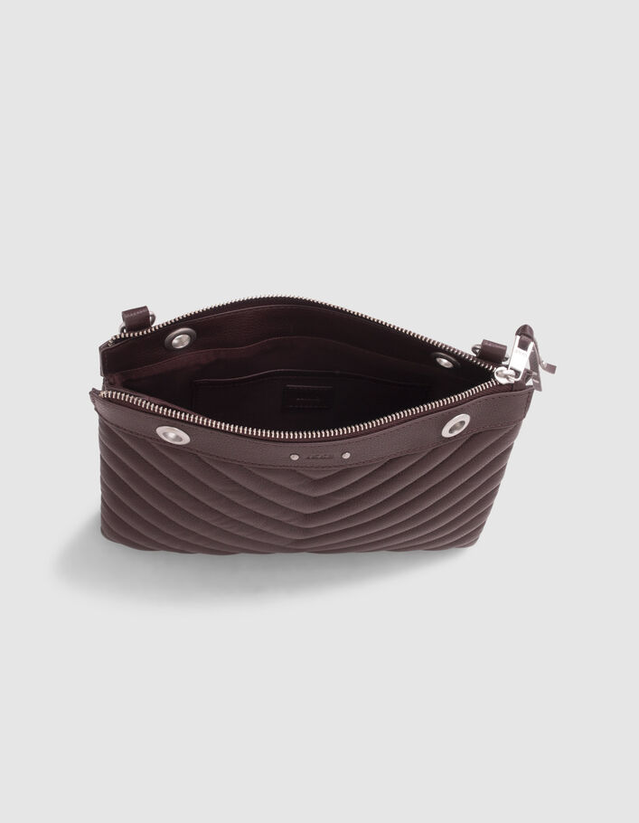 Sac pochette 1440 Reporter grenat en cuir Femme