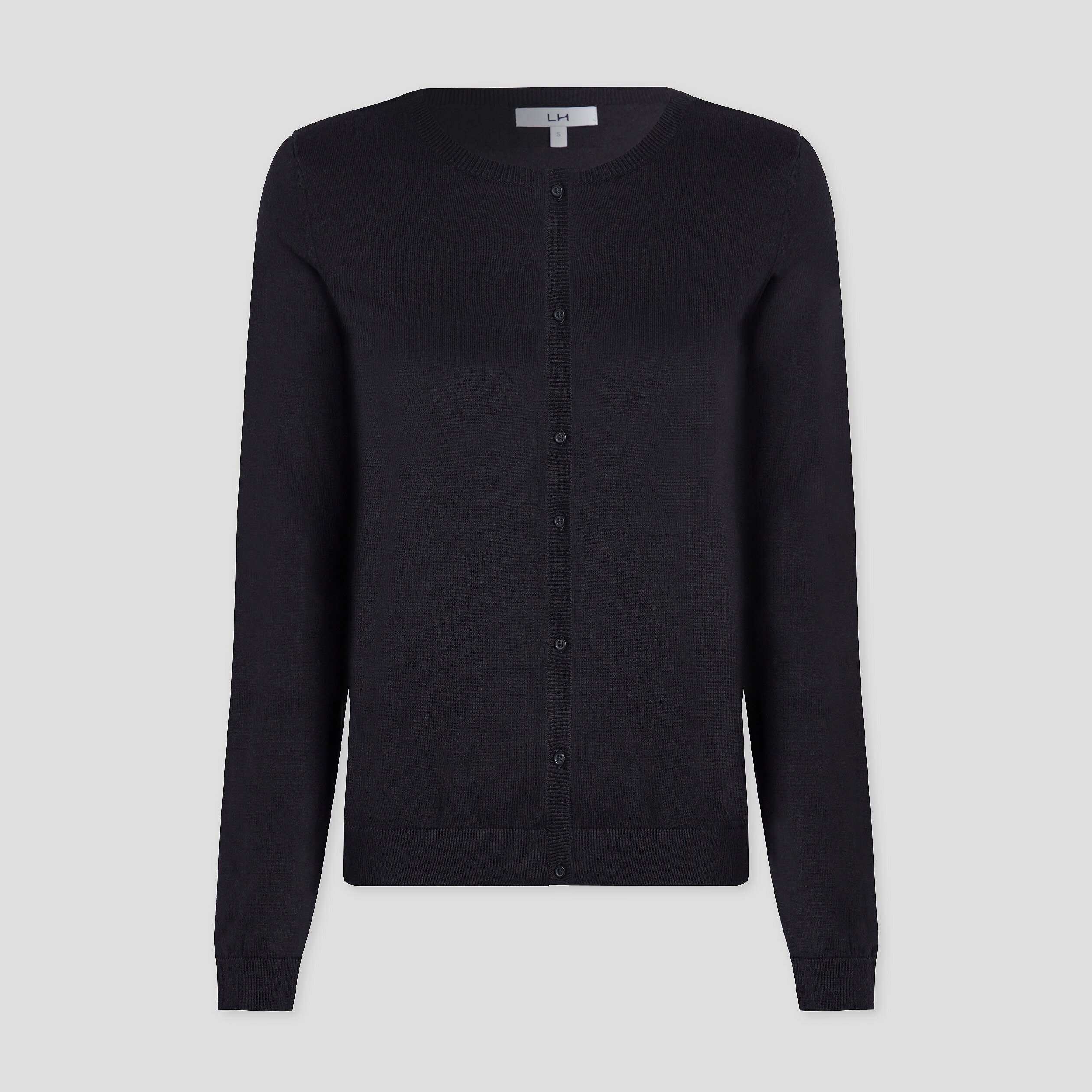 Gilet manches longues boutonné noir femme | La Halle