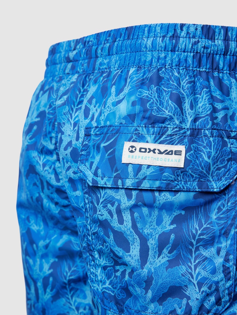 Badehose mit Allover-Muster in blau