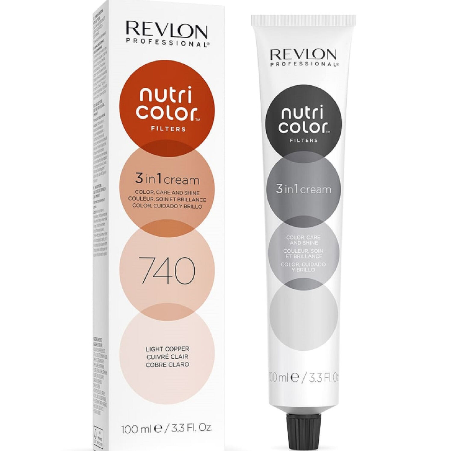 revlon professional Soin Repigmentant 740 Cuivre Clair NUTRICOLOR - Cheveux Colorés - 100 ml