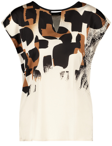 Shirt mit bedruckter Satin-Front