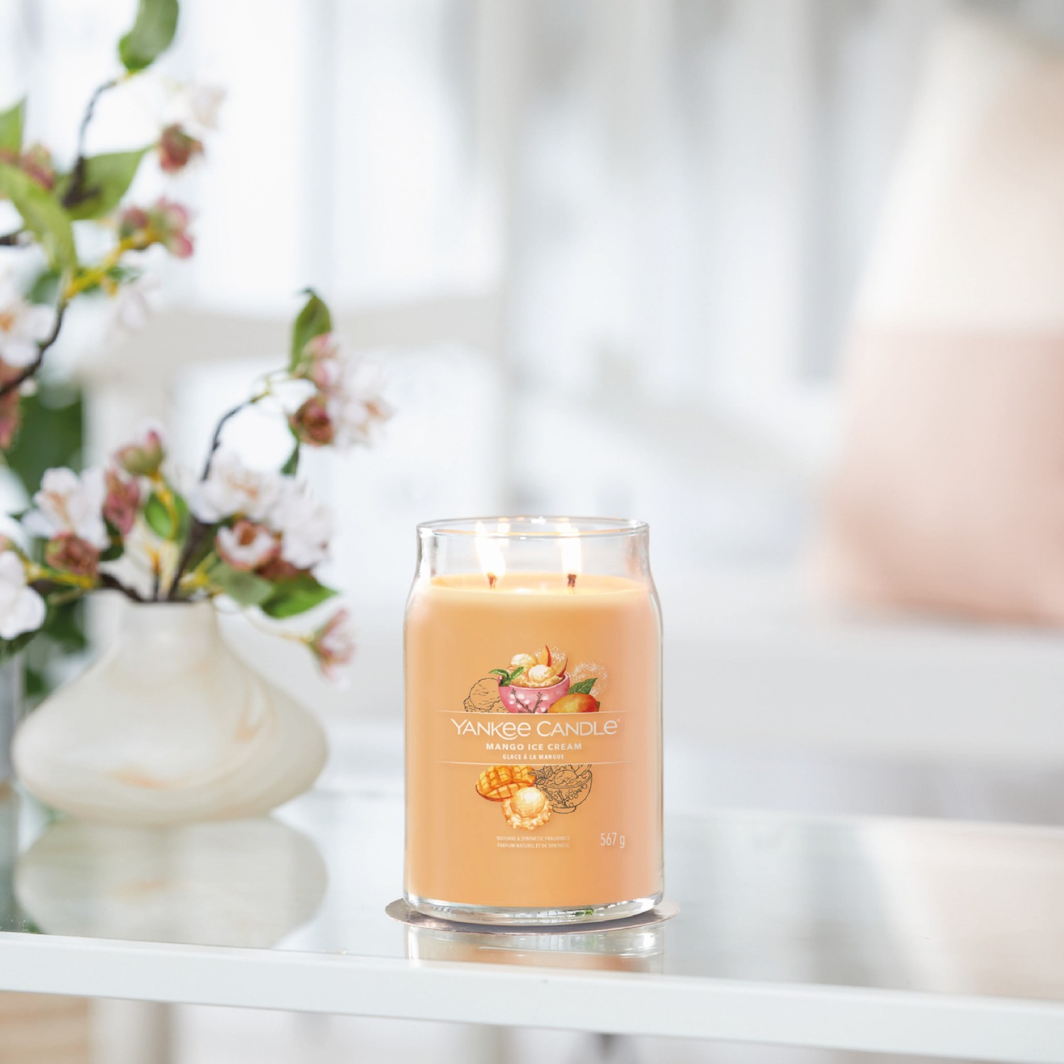 YANKEE CANDLE Nagy Mangós Fagylaltos Üveg