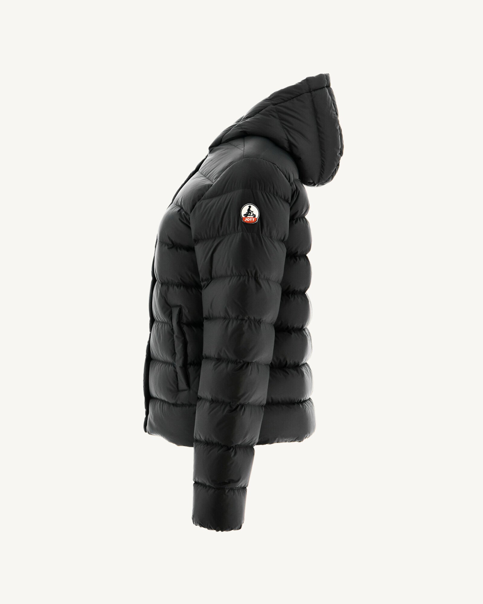 Doudoune droite à capuche Noir Jane