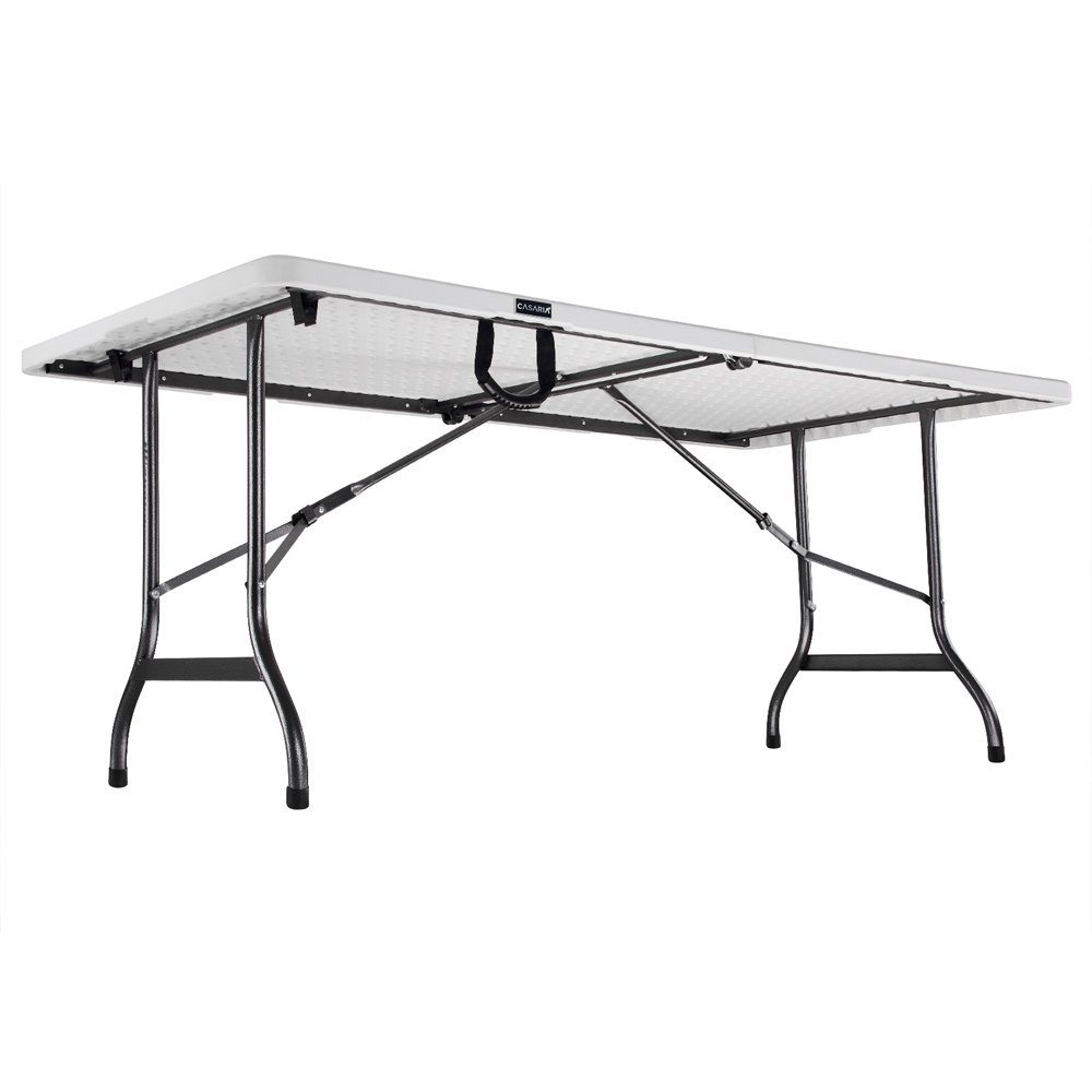 Casaria Klapptisch (1-St), 220x70 cm Klappbar Wetterfest Tragegriff Stabil Kunststoff Balkon