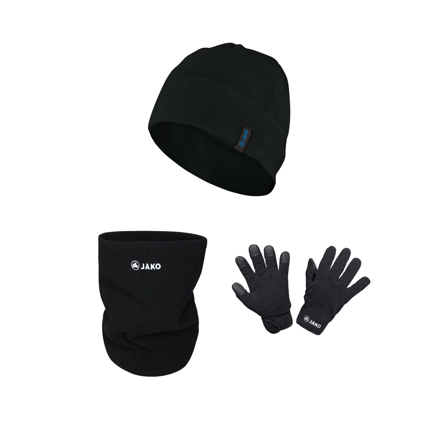 Jako Fleece 3er Winter Set Schwarz F08