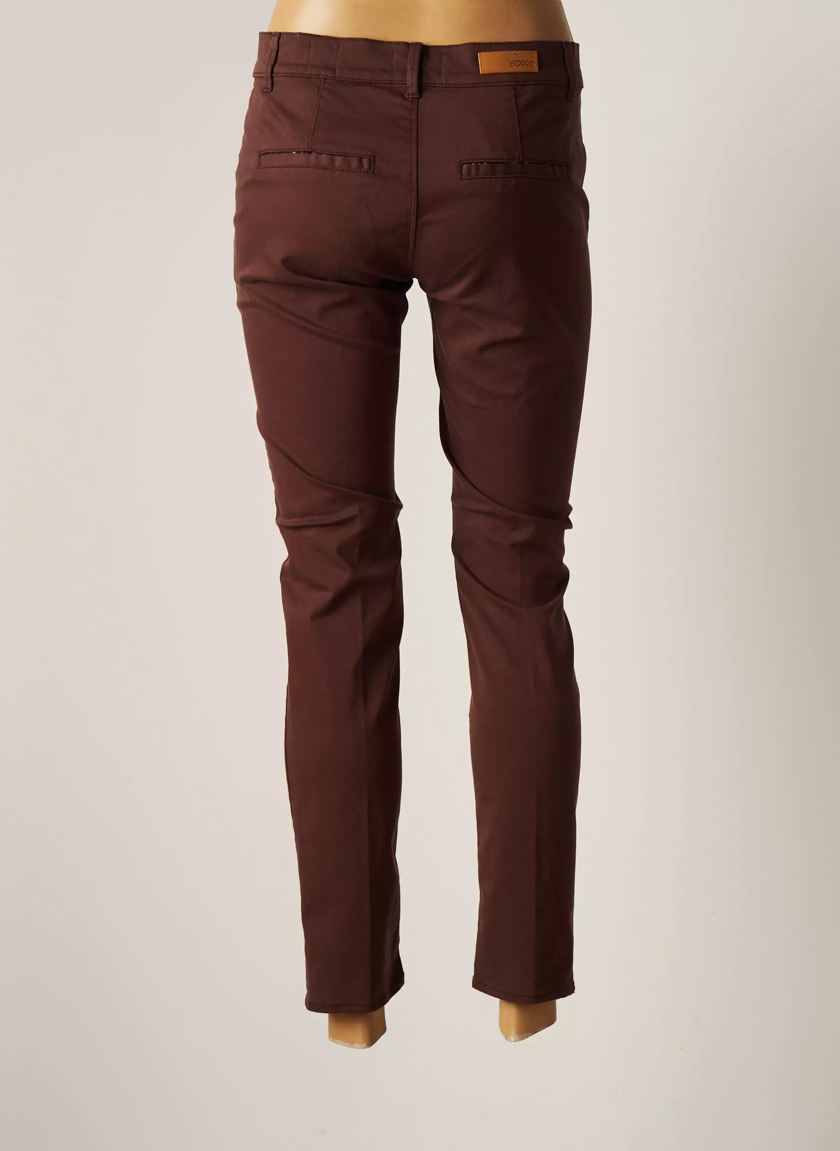 Hoppy Pantalons Chino Femme couleur marron