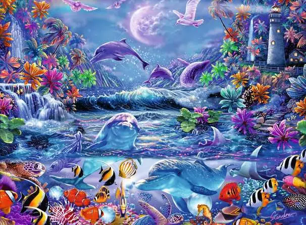 Puzzle 500 Teile - Im Zauber des Mondlichts