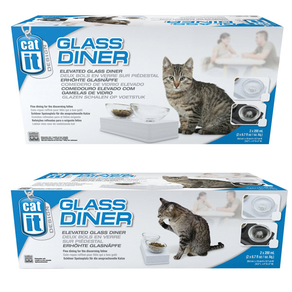 Catit Doppelnapf Glass Diner günstig kaufen