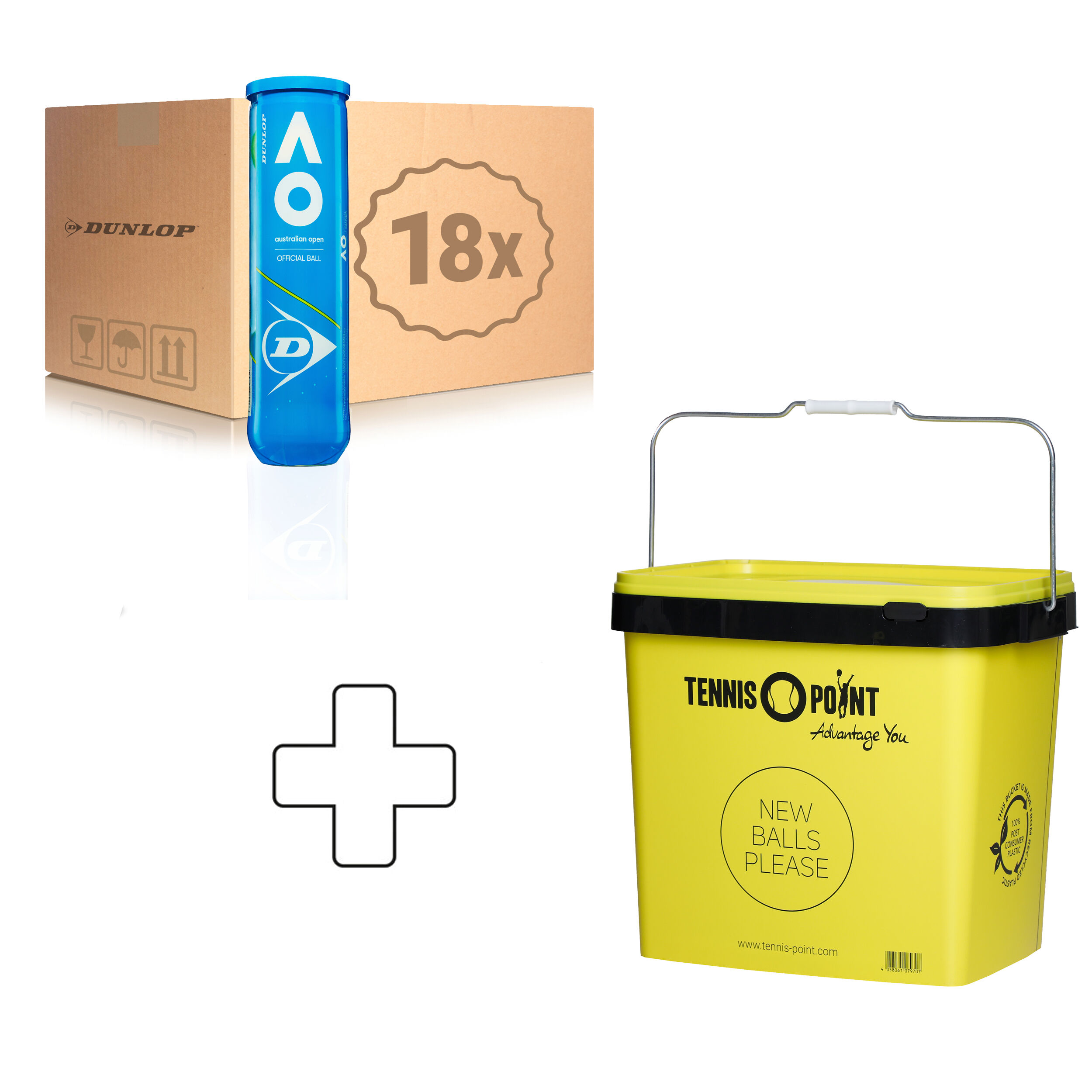 Australian Open 18x 4er Dose Mit Balleimer