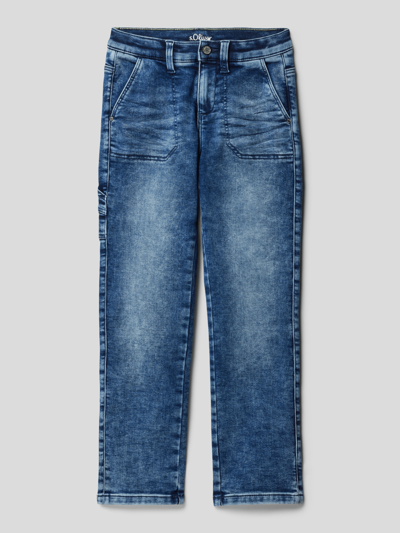 Slim Fit Jeans mit Eingrifftaschen in blau