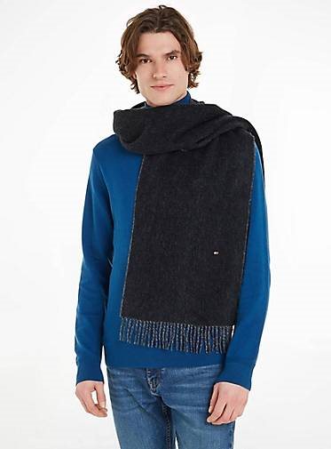 TOMMY HILFIGER Herren Kaschmirschal TH CASHMERE PLAQUE SCARF