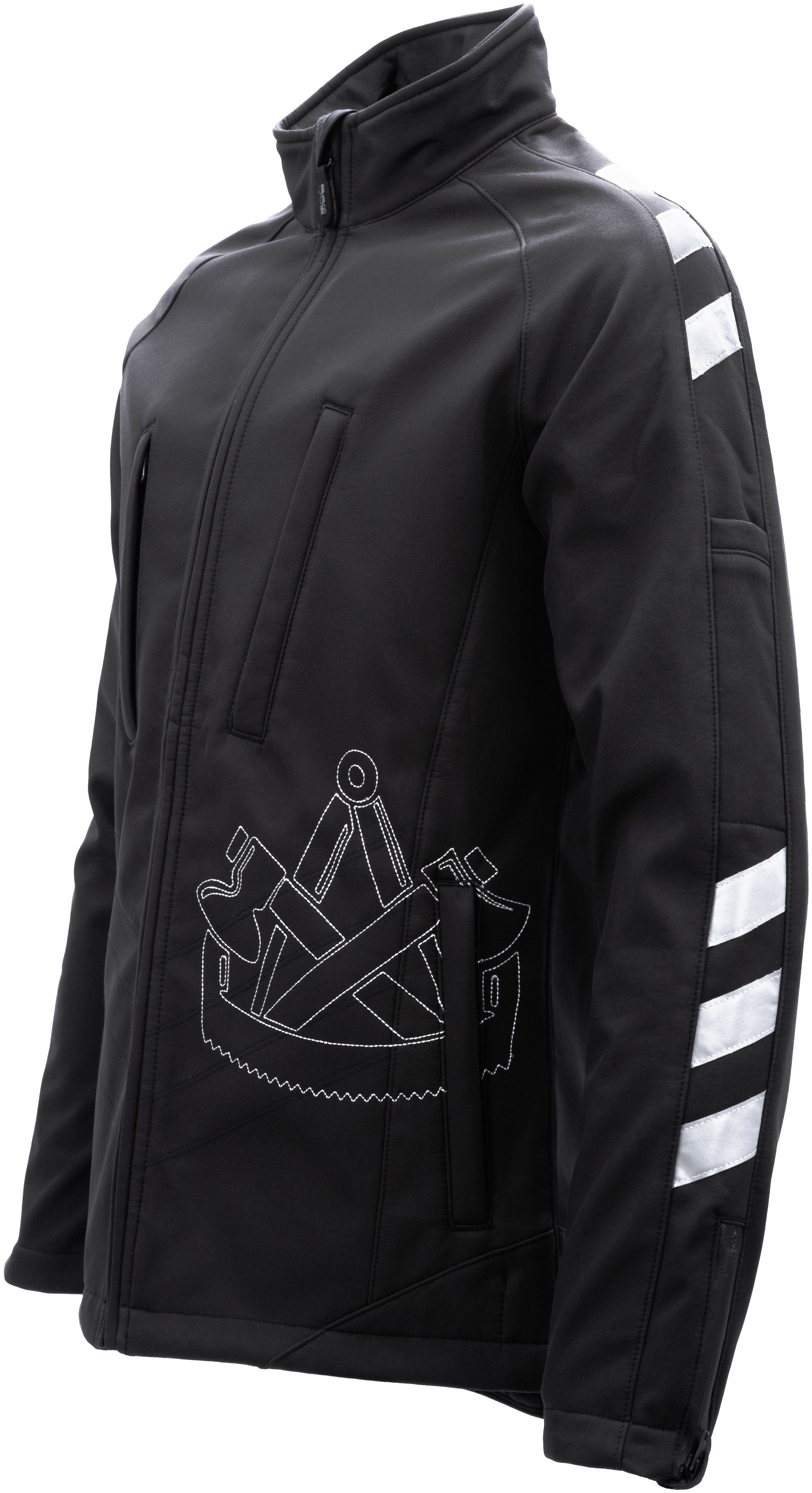 JOB Arbeitsjacke JOB-Zimmerer-Sommer-Soft Shell Jacke schwarz