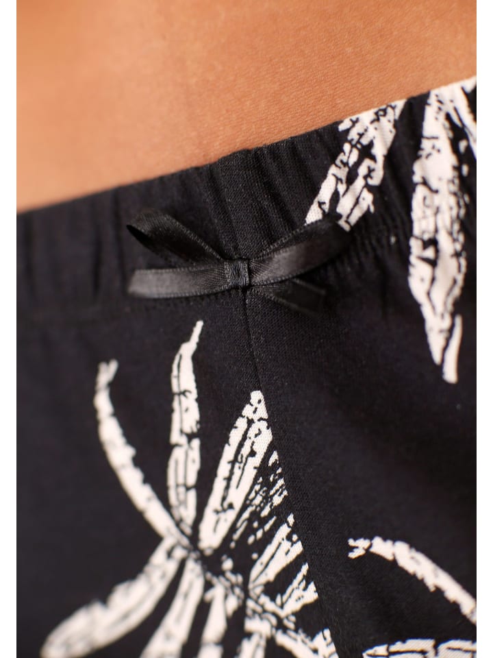 LASCANA Shorty in schwarz-gemustert günstig kaufen