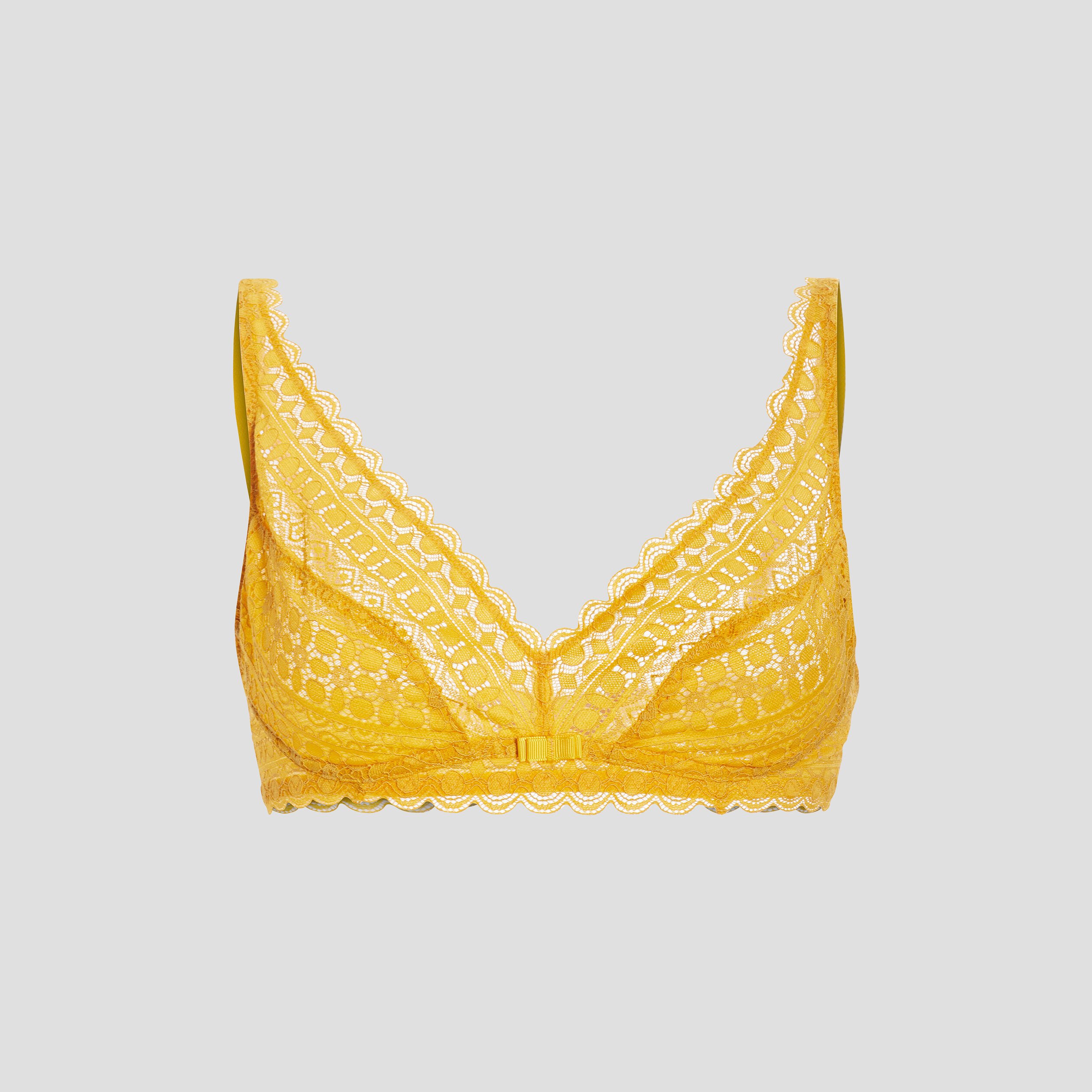 Soutien-gorge foulard jaune or femme | La Halle